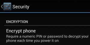Encrypt your phone