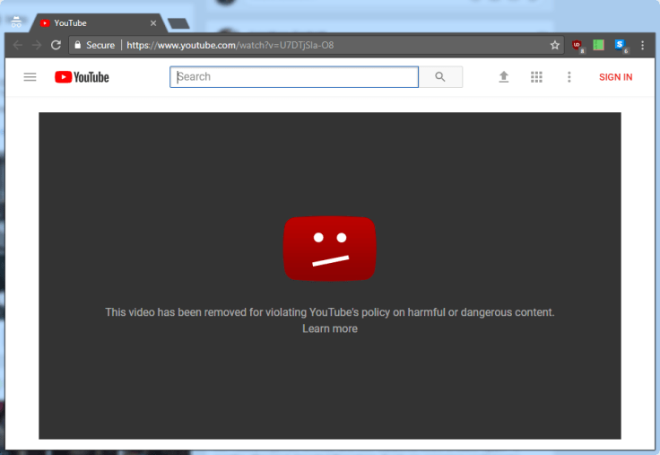 YouTube Gun Censorship