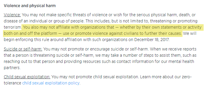 Twitter's New Policy