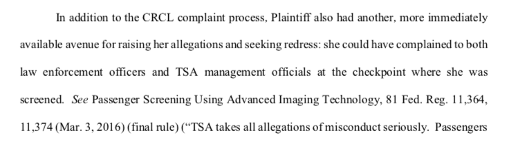 Complain to both law enforcement and TSA management?