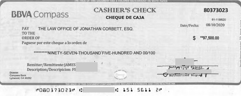 Fake Cashier's Check