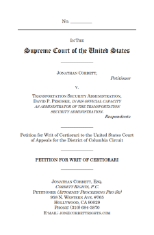 Petition for Certiorari