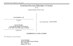 Summons for Vincent Bradley